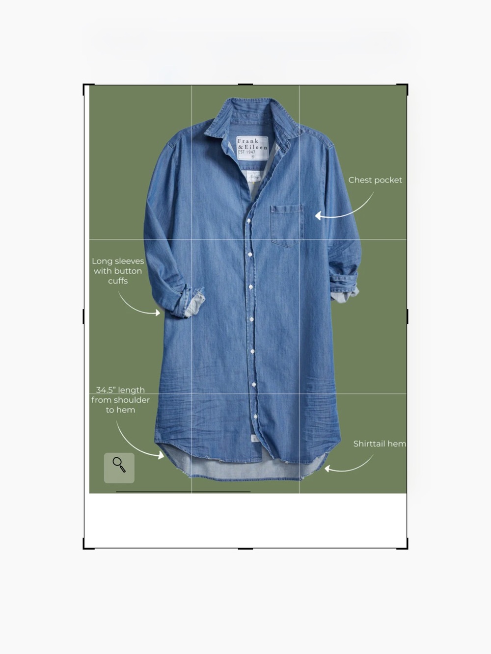 Light Blue Denim Shirt Dress - Picture 2 of 4